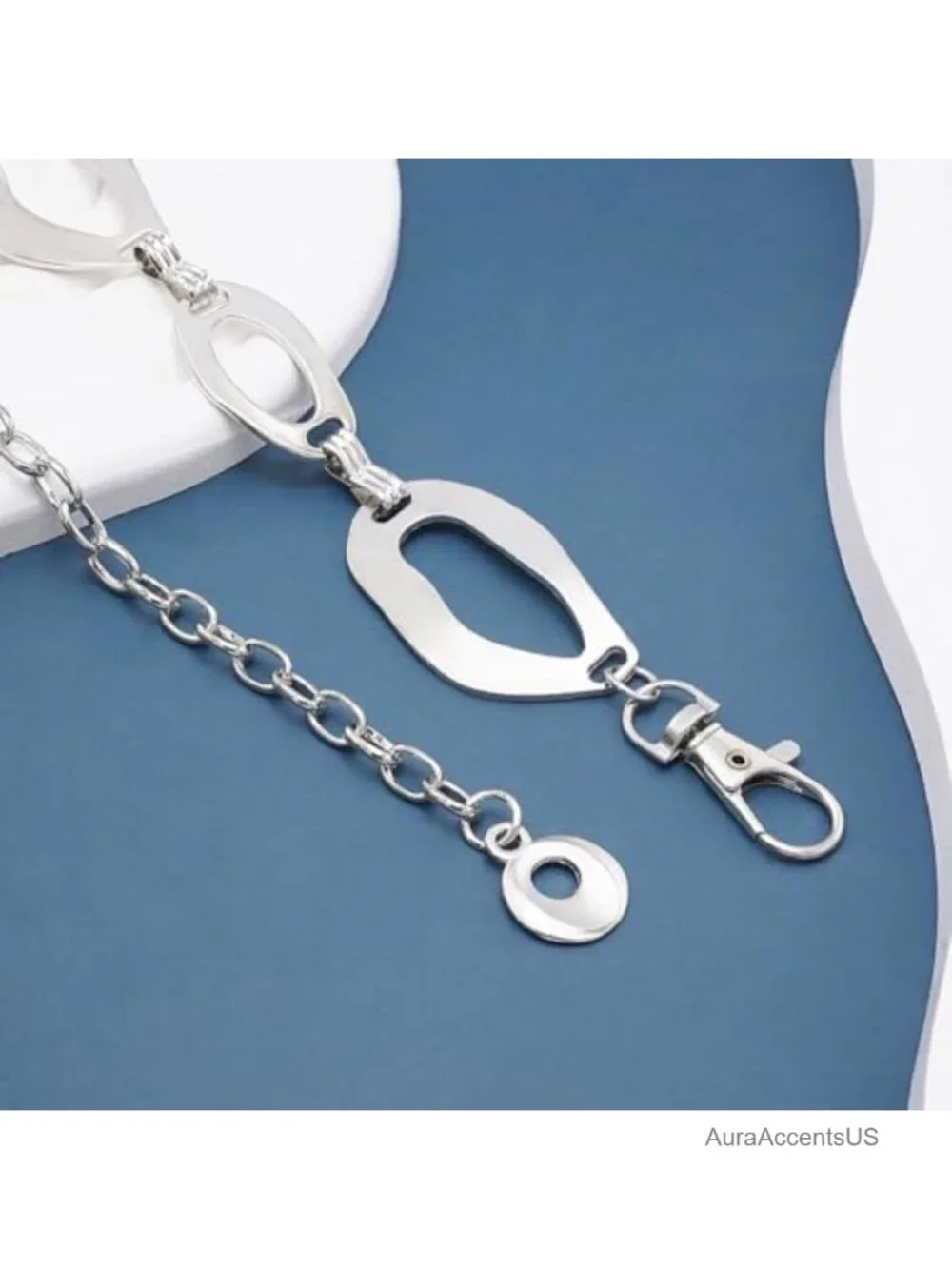 Chunky Alloy Chain Belt for Dresses with Irregular Link Design